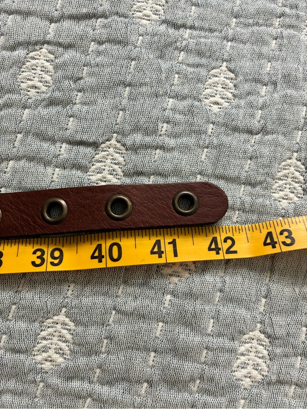 Swedish Brown Leather Thin Full Grommet Belt - Picture 5 of 5